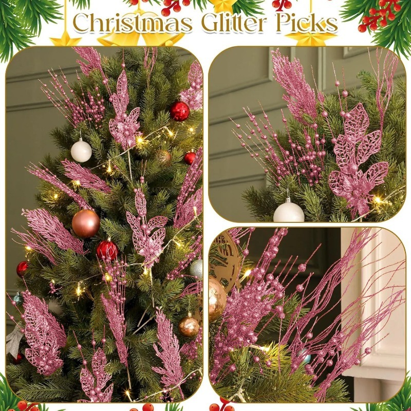 12Pcs Pink Christmas Tree Deco - Florist Supply Bulk review and price