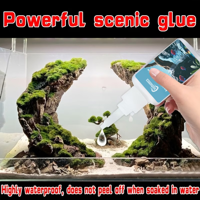 Aquarium Landscape Glue, Quick - Preserved Moss Sheet review and price