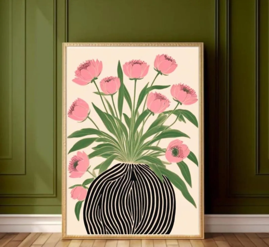 A Frameless Floral Poster,Mati - Florist Supply Vases review and price