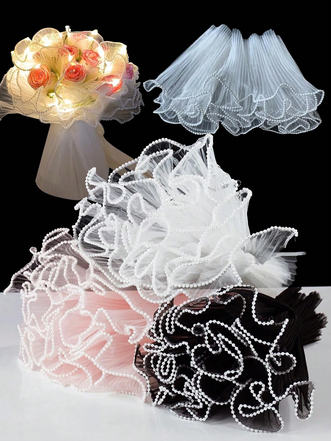 4Yards Faux Pearl Edge Flower  - Florist Flower Supply review and price